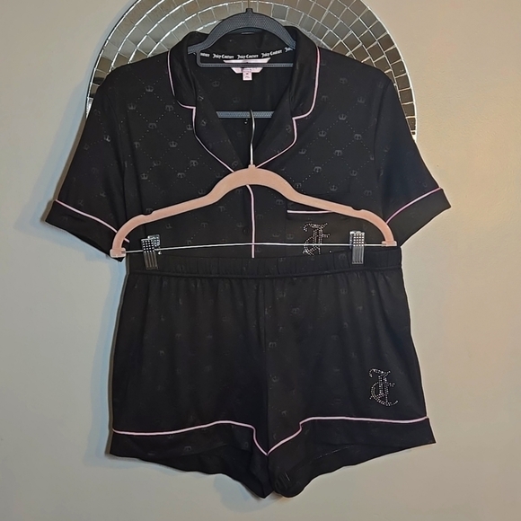 Juicy Couture Pink Short Pajama Short Set Y2K NWOT - Picture 1 of 12